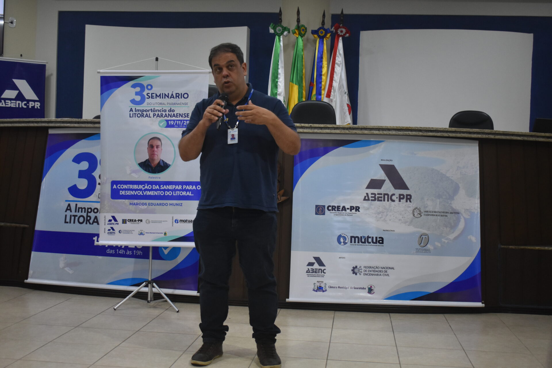 Marcos Eduardo Muniz, gerente da Sanepar no Litoral