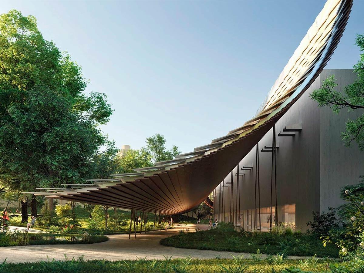 A arquitetura de Kengo Kuma busca criar experiências mais humanas, leves e sensoriais.Projeto: Kengo Kuma Fonte: Kengo Kuma & Associates.