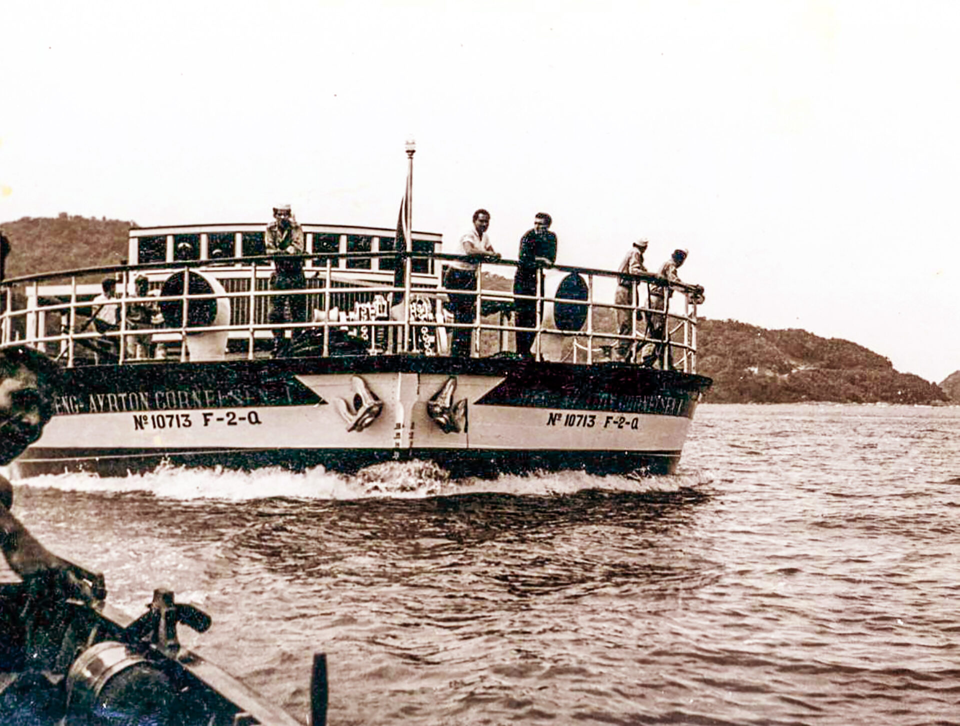 1ª Balsa de Guaratuba - anos 60Foto: Arquivo da Prefeitura de Guaratuba