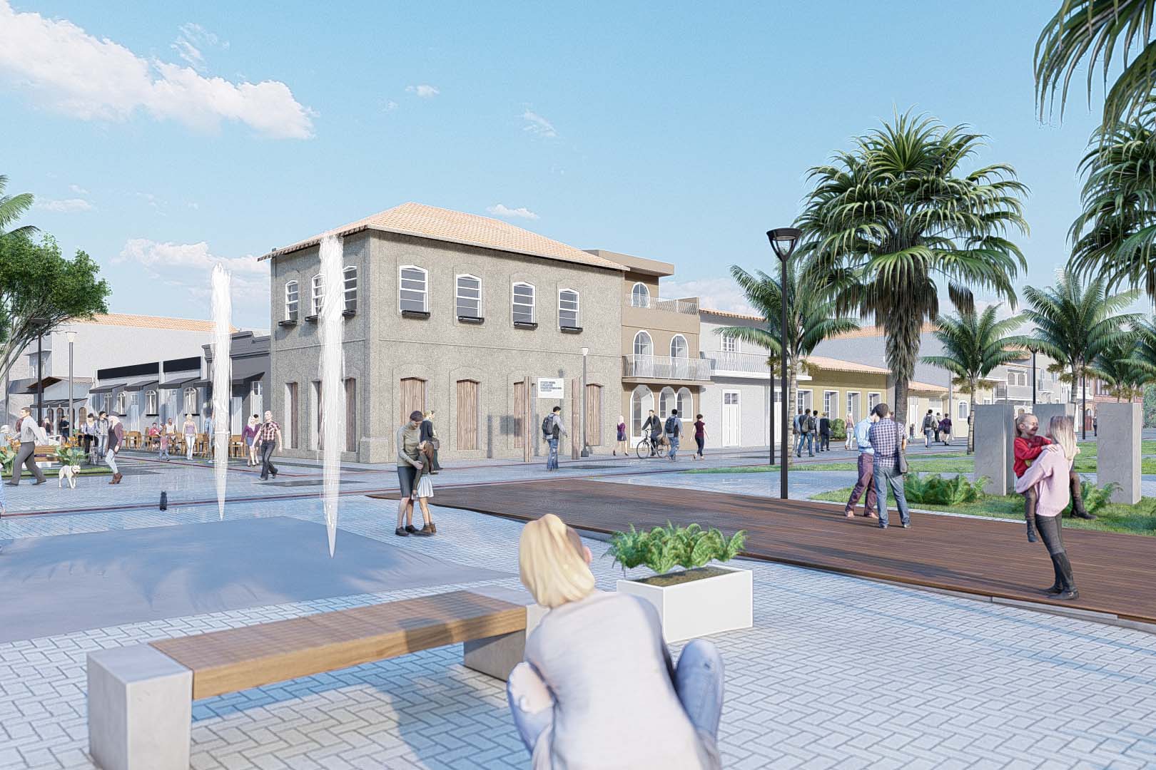 Perspectiva do projeto de revitalização da orla de Guaratuba, que prevê ampliação da faixa de areia e melhorias na infraestrutura.Crédito: Imagem: AEN/Governo do Paraná.